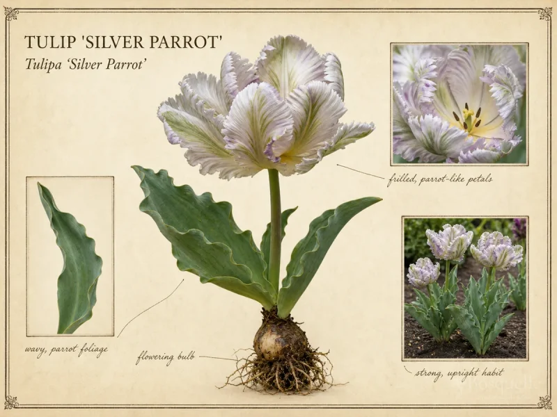 Tulip ‘Silver Parrot’ (Tulipa ‘Silver Parrot’)