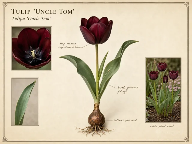Tulip ‘Uncle Tom’ (Tulipa ‘Uncle Tom’)
