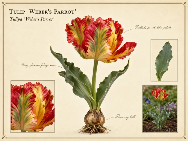Tulip ‘Weber’s Parrot’ (Tulipa ‘Weber’s Parrot’)