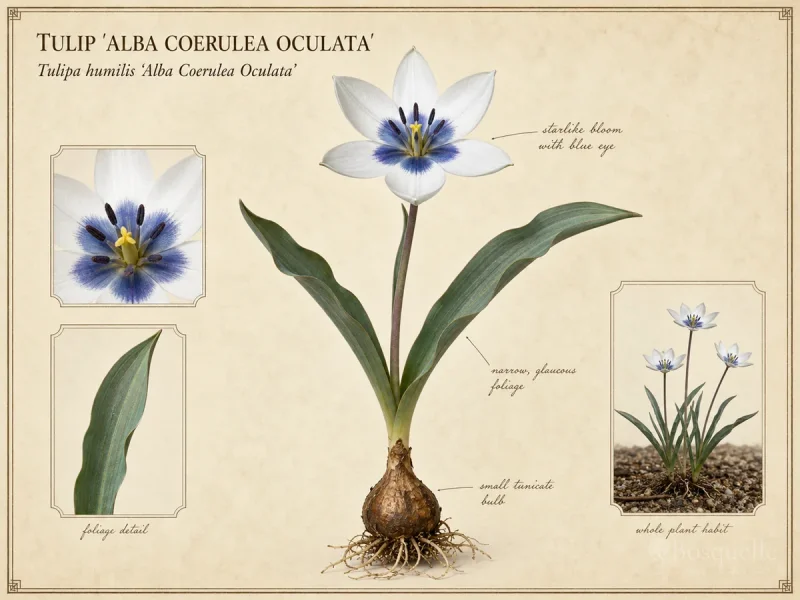 Tulip ‘Alba Coerulea Oculata’ (Tulipa humilis ‘Alba Coerulea Oculata’)