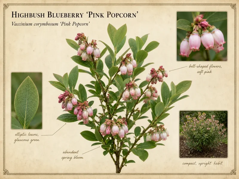Highbush Blueberry ‘Pink Popcorn’ (Vaccinium corymbosum ‘Pink Popcorn’)