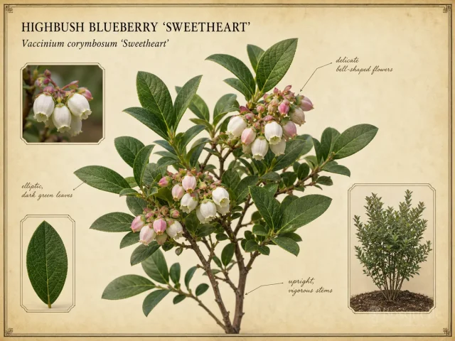 Highbush Blueberry ‘Sweetheart’ (Vaccinium corymbosum ‘Sweetheart’)