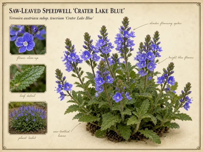 Saw-Leaved Speedwell ‘Crater Lake Blue’ (Veronica austriaca subsp. teucrium ‘Crater Lake Blue’)