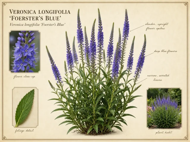 Veronica longifolia 'Foerster's Blue' — Deadhead, cut back, and divide