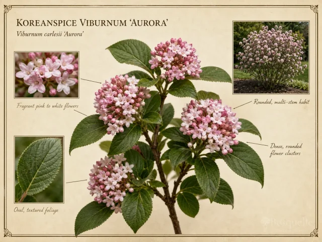 Koreanspice Viburnum ‘Aurora’ (Viburnum carlesii ‘Aurora’)