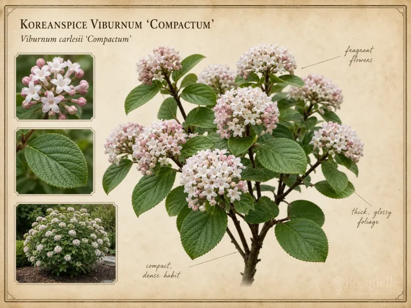 Koreanspice Viburnum ‘Compactum’ (Viburnum carlesii ‘Compactum’)