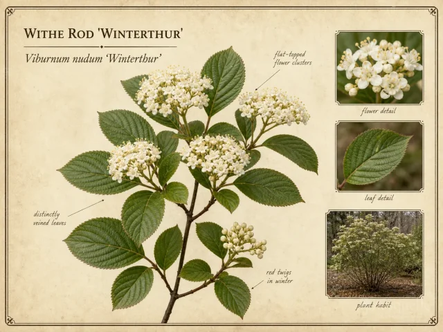 Withe Rod ‘Winterthur’ (Viburnum nudum ‘Winterthur’)