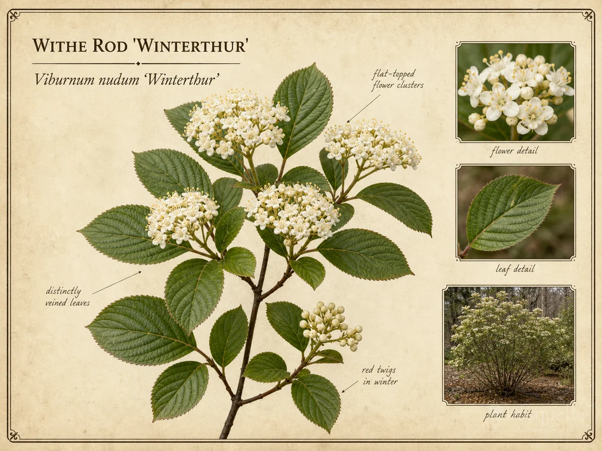 Withe Rod ‘Winterthur’ (Viburnum nudum ‘Winterthur’)