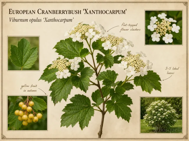 European Cranberrybush ‘Xanthocarpum’ (Viburnum opulus ‘Xanthocarpum’)