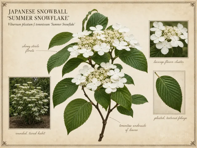 Japanese snowball ‘Summer Snowflake’ (Viburnum plicatum f. tomentosum ‘Summer Snowflake’)