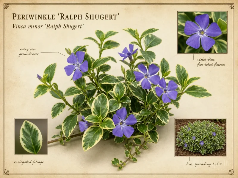 Periwinkle ‘Ralph Shugert’ (Vinca minor ‘Ralph Shugert’)