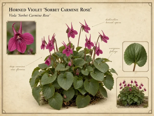 Horned Violet 'Sorbet Carmine Rose'