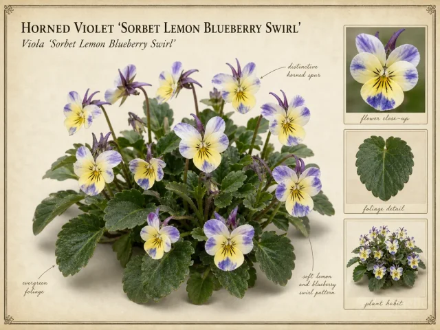 Horned Violet 'Sorbet Lemon Blueberry Swirl'