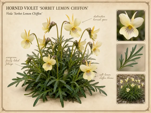 Horned Violet 'Sorbet Lemon Chiffon'