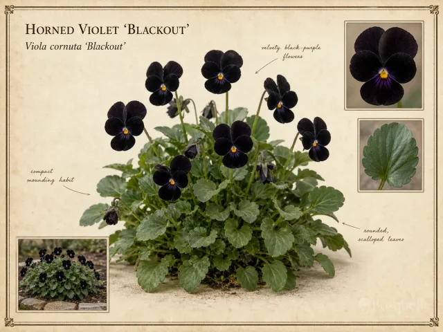Horned Violet 'Blackout'
