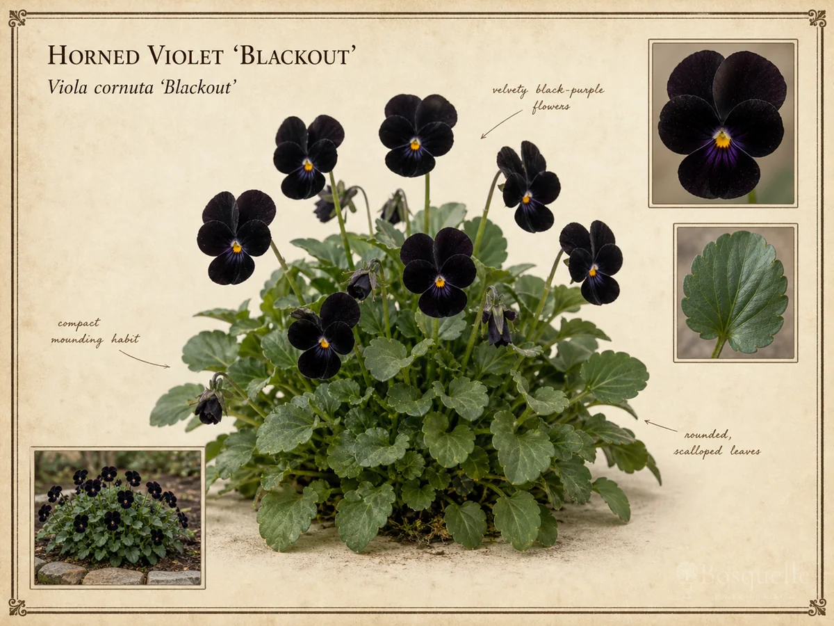 Horned Violet 'Blackout'