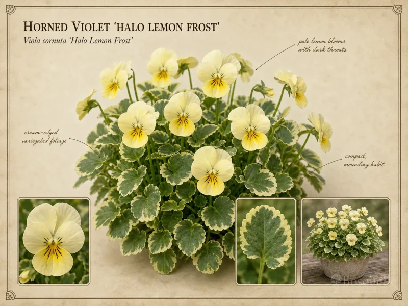 Horned Violet ‘Halo Lemon Frost’ (Viola cornuta ‘Halo Lemon Frost’)