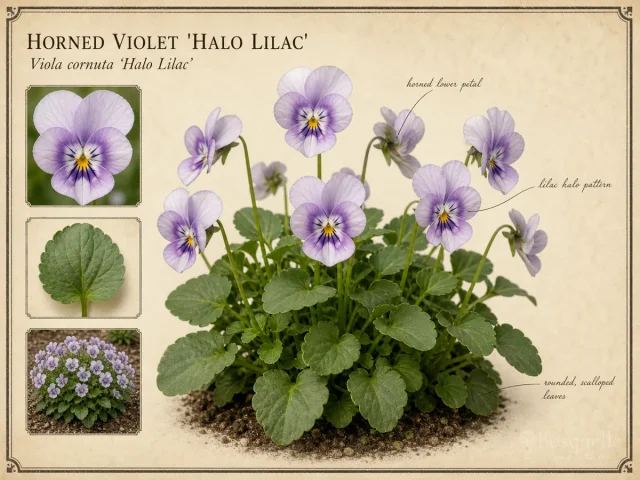 Horned Violet 'Halo Lilac'
