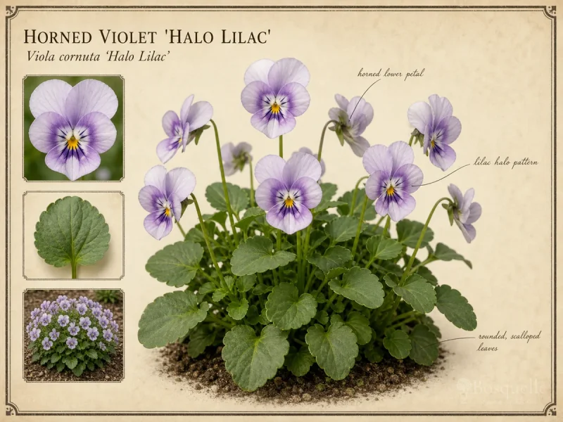 Horned Violet ‘Halo Lilac’ (Viola cornuta ‘Halo Lilac’)