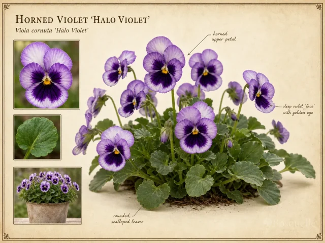 Horned Violet 'Halo Violet'