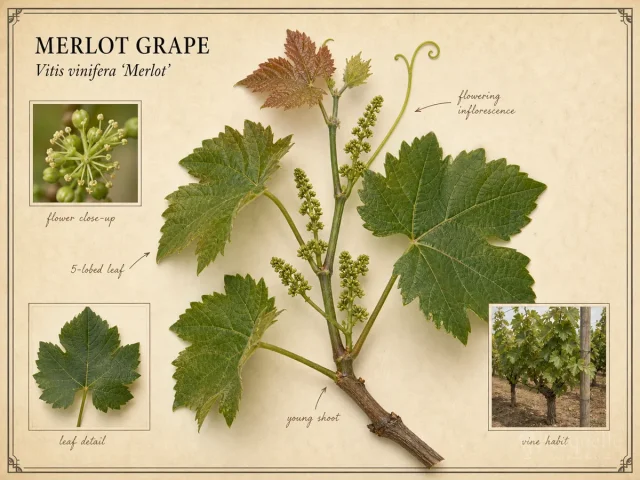 Merlot Grape (Vitis vinifera ‘Merlot’)