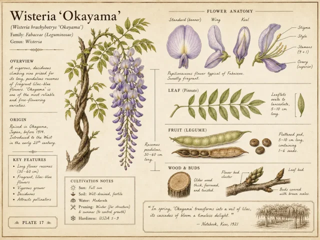 Wisteria ‘Okayama’ (Wisteria brachybotrys ‘Okayama’)