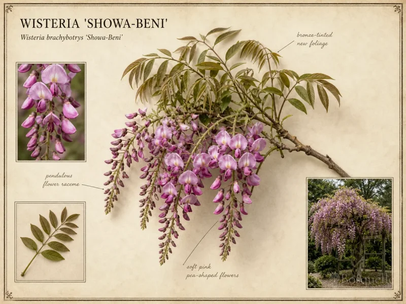 Wisteria ‘Showa-Beni’ (Wisteria brachybotrys ‘Showa-Beni’)