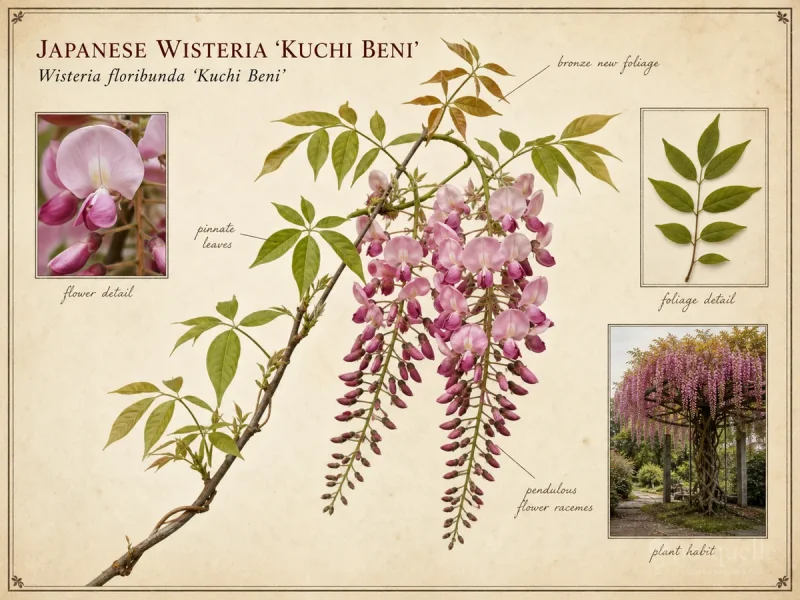 Japanese Wisteria ‘Kuchi Beni’ (Wisteria floribunda ‘Kuchi Beni’)