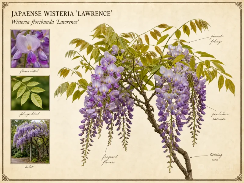 Japaense Wisteria ‘Lawrence’ (Wisteria floribunda ‘Lawrence’)
