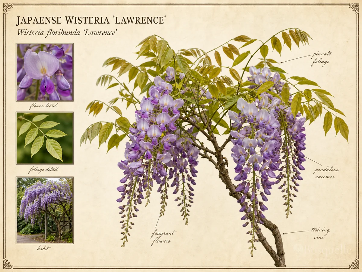 Japaense Wisteria ‘Lawrence’ (Wisteria floribunda ‘Lawrence’)