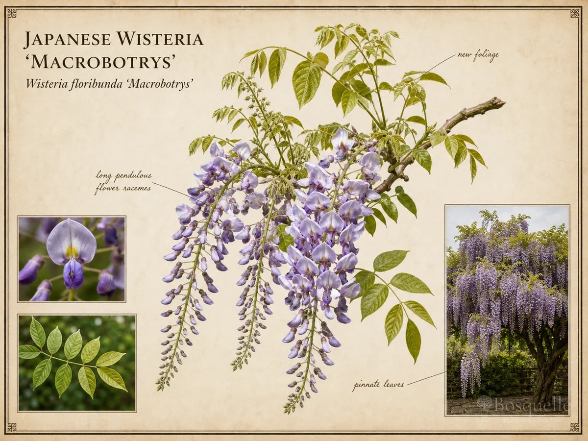 Japanese Wisteria ‘Macrobotrys’ (Wisteria floribunda ‘Macrobotrys’)
