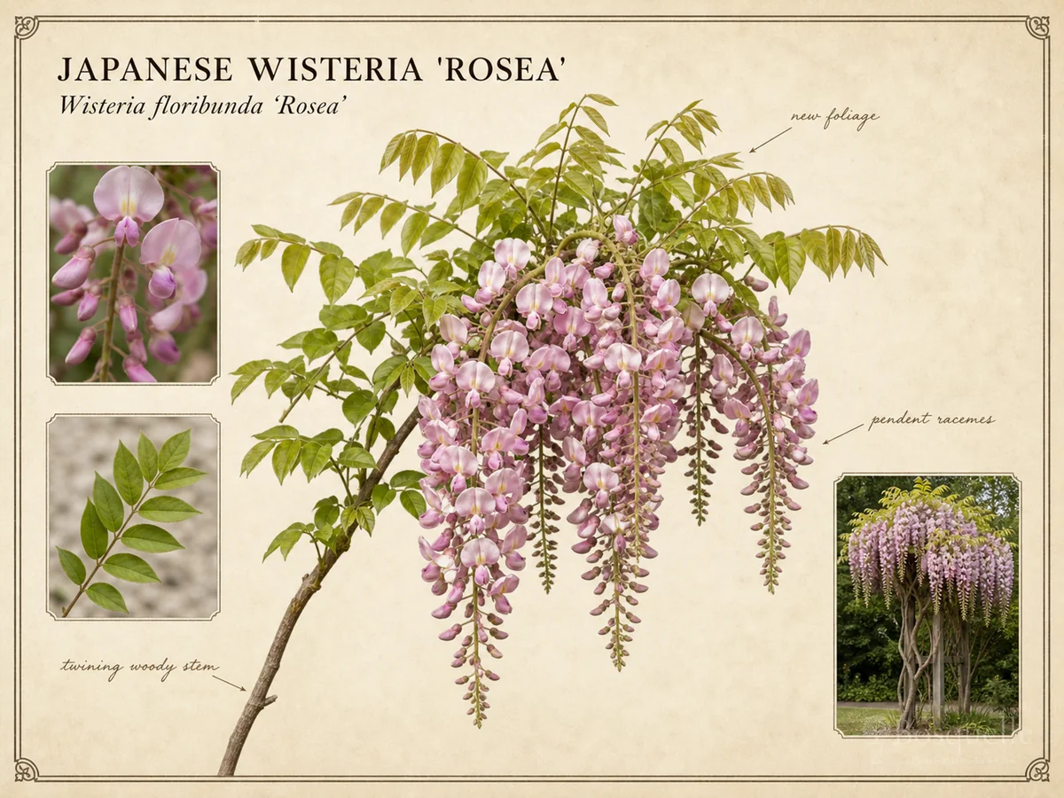 Japanese Wisteria ‘Rosea’ (Wisteria floribunda ‘Rosea’)