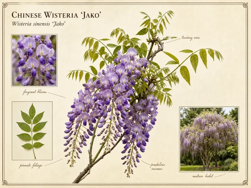 Chinese Wisteria ‘Jako’ (Wisteria sinensis ‘Jako’)