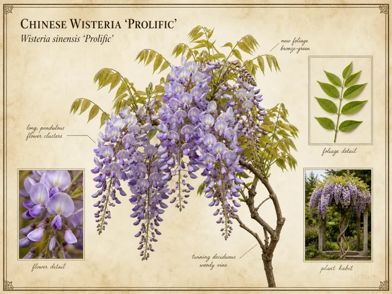 Chinese Wisteria ‘Prolific’ (Wisteria sinensis ‘Prolific’)