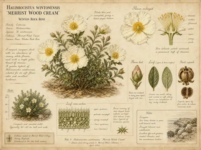 Winton Rock Rose 'Merrist Wood Cream'