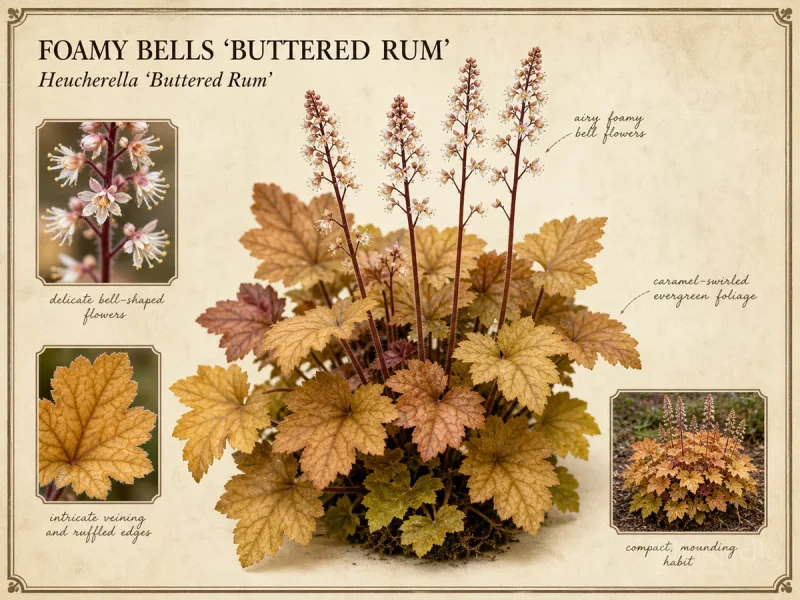 Foamy Bells ‘Buttered Rum’ (x Heucherella ‘Buttered Rum’)