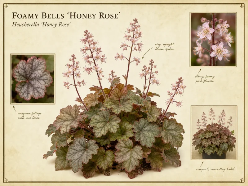Foamy Bells ‘Honey Rose’ (x Heucherella ‘Honey Rose’)