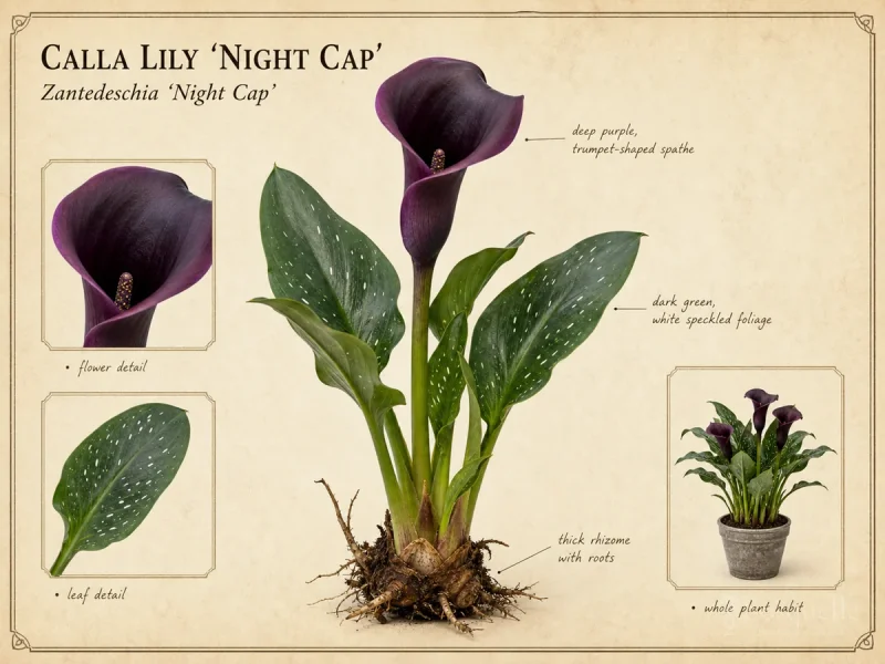 Calla Lily ‘Night Cap’ (Zantedeschia ‘Night Cap’)
