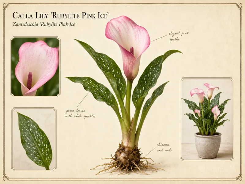 Calla Lily ‘Rubylite Pink Ice’ (Zantedeschia ‘Rubylite Pink Ice’)
