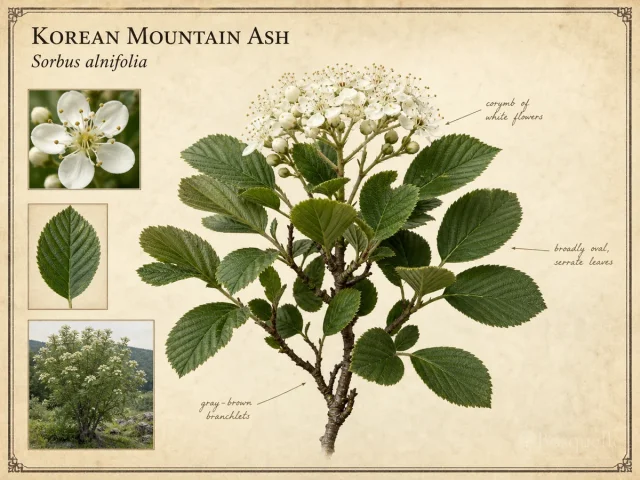 Korean Mountain Ash (Sorbus alnifolia)