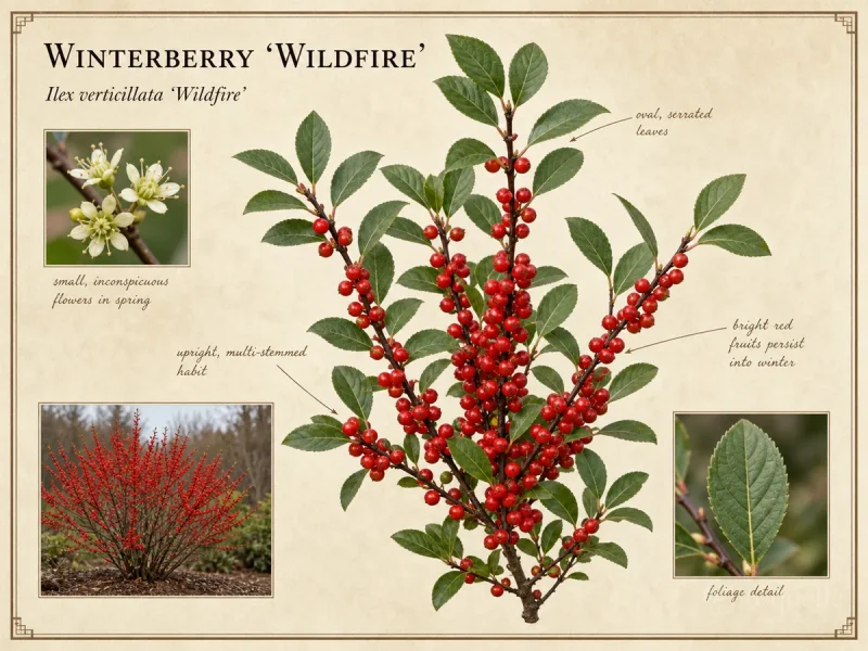 Winterberry ‘Wildfire’ (Ilex verticillata ‘Wildfire’)