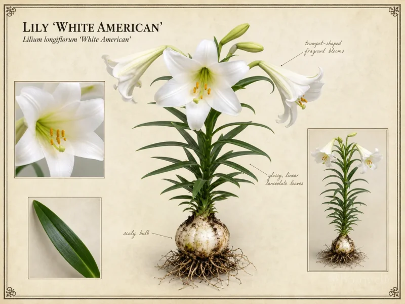 Lily 'White American' — Longiflorum / Easter-type (2)