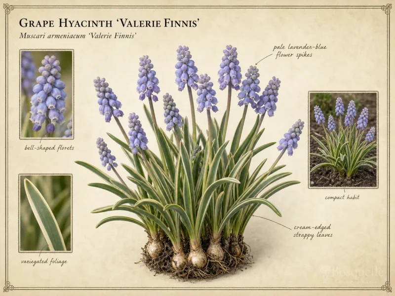 Grape Hyacinth ‘Valerie Finnis’ (Muscari armeniacum ‘Valerie Finnis’)