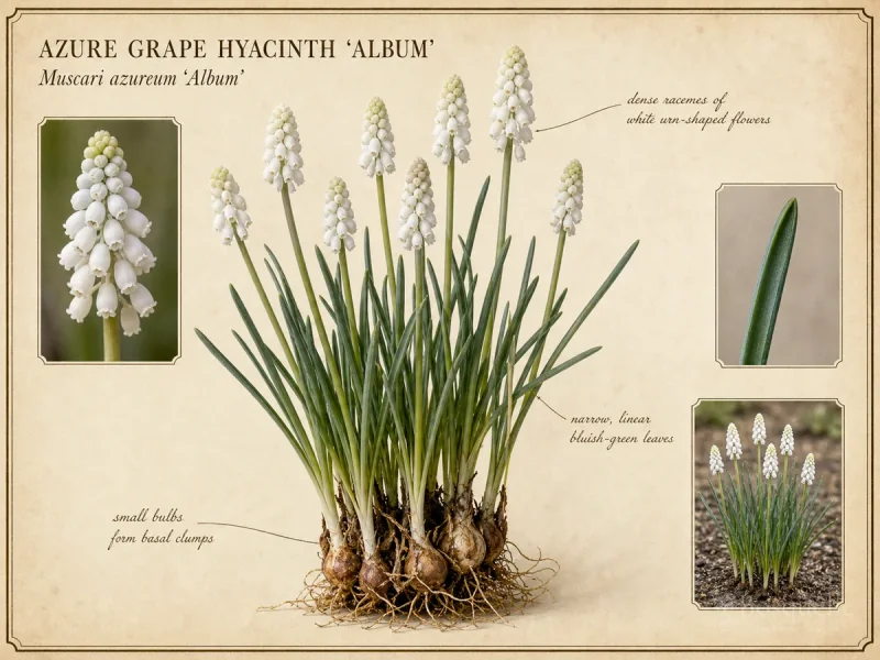 Azure Grape Hyacinth ‘Album’ (Muscari azureum ‘Album’)