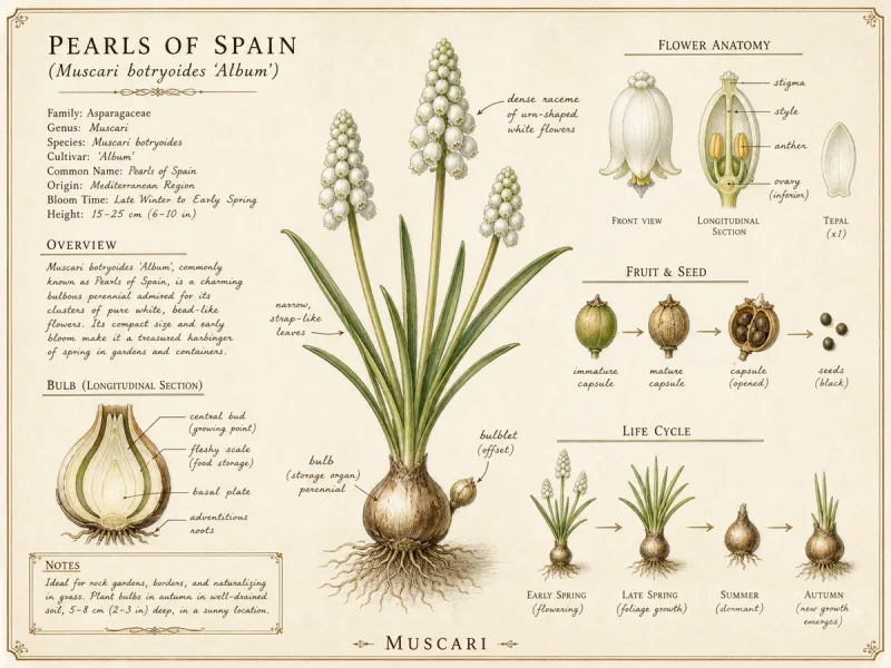 Pearls of Spain (Muscari botryoides ‘Album’)