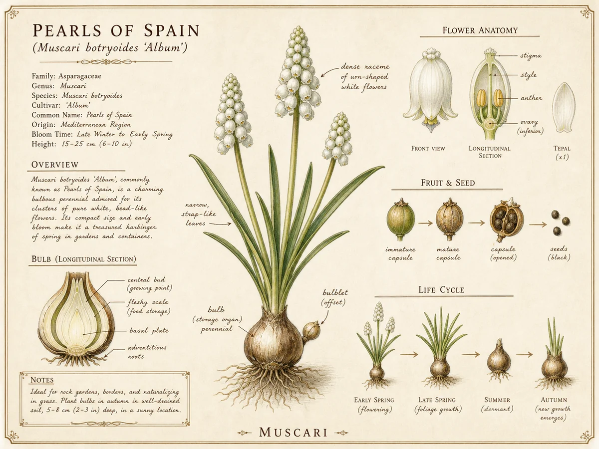 Pearls of Spain (Muscari botryoides ‘Album’)