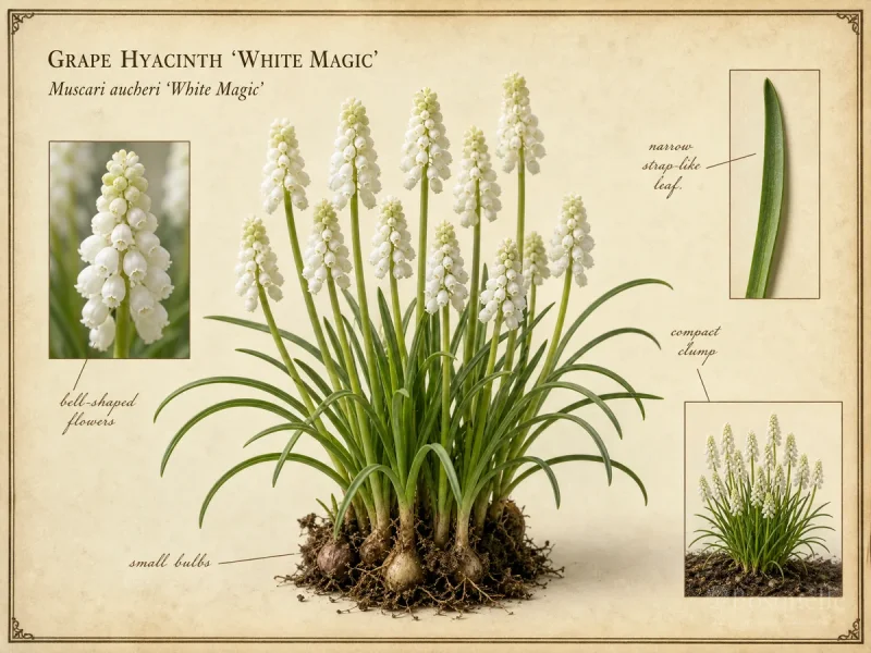Grape Hyacinth ‘White Magic’ (Muscari aucheri ‘White Magic’)