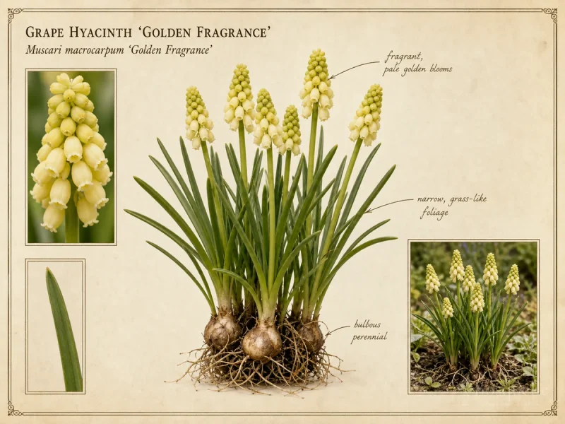 Grape Hyacinth ‘Golden Fragrance’ (Muscari macrocarpum ‘Golden Fragrance’)