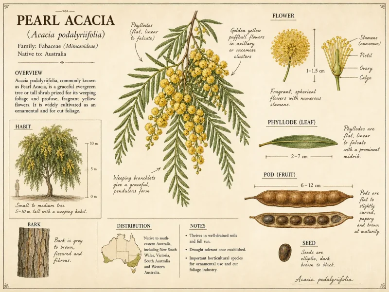 Pearl Acacia (Acacia podalyriifolia)