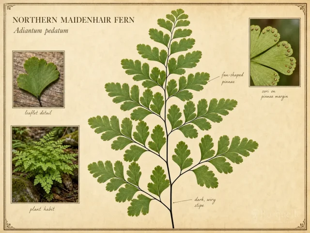 Northern Maidenhair Fern (Adiantum pedatum)